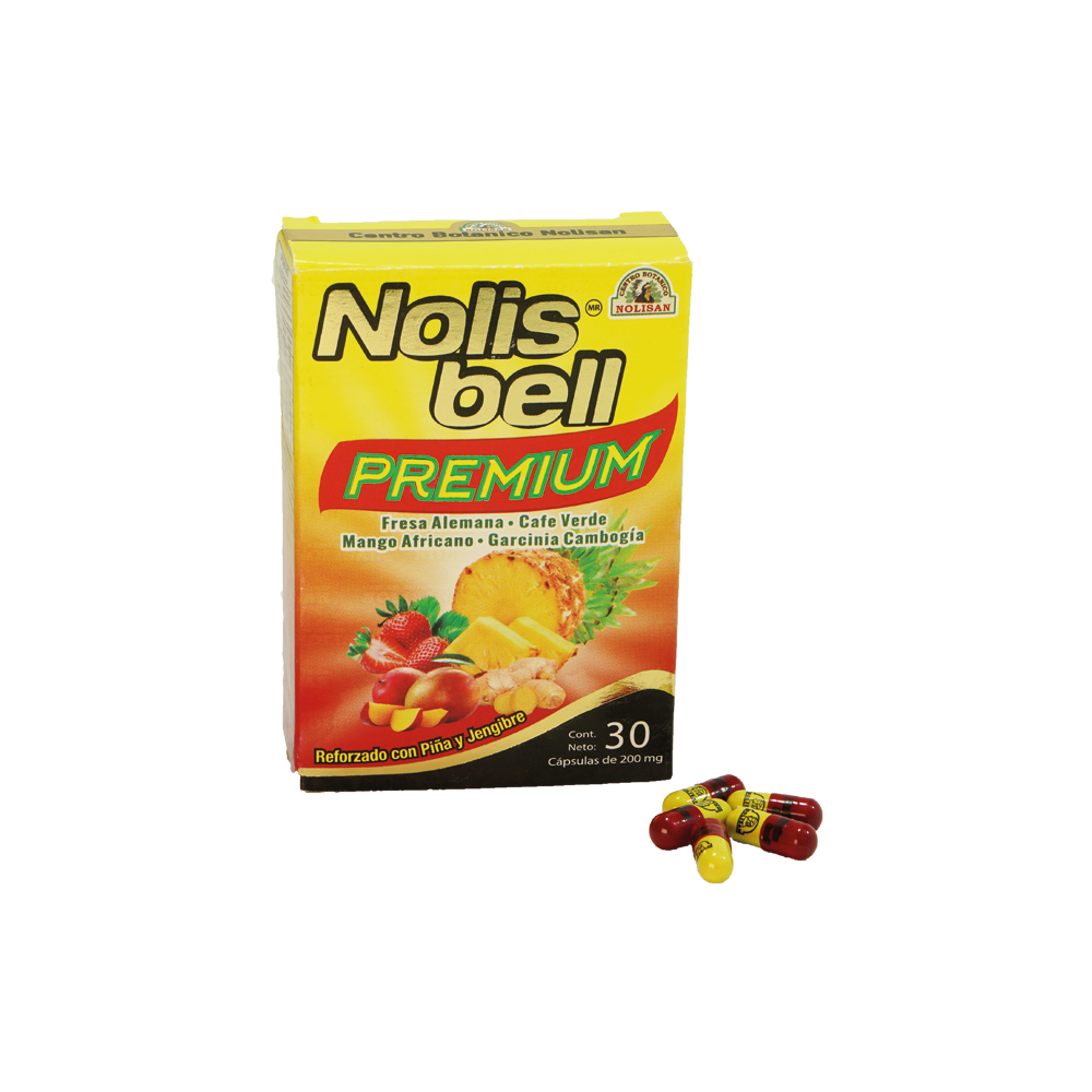 Nolis Bell Premium – Suplemento herbolario – 30 cápsulas – Apoyo digestivo y reducción de ansiedad alimentaria
