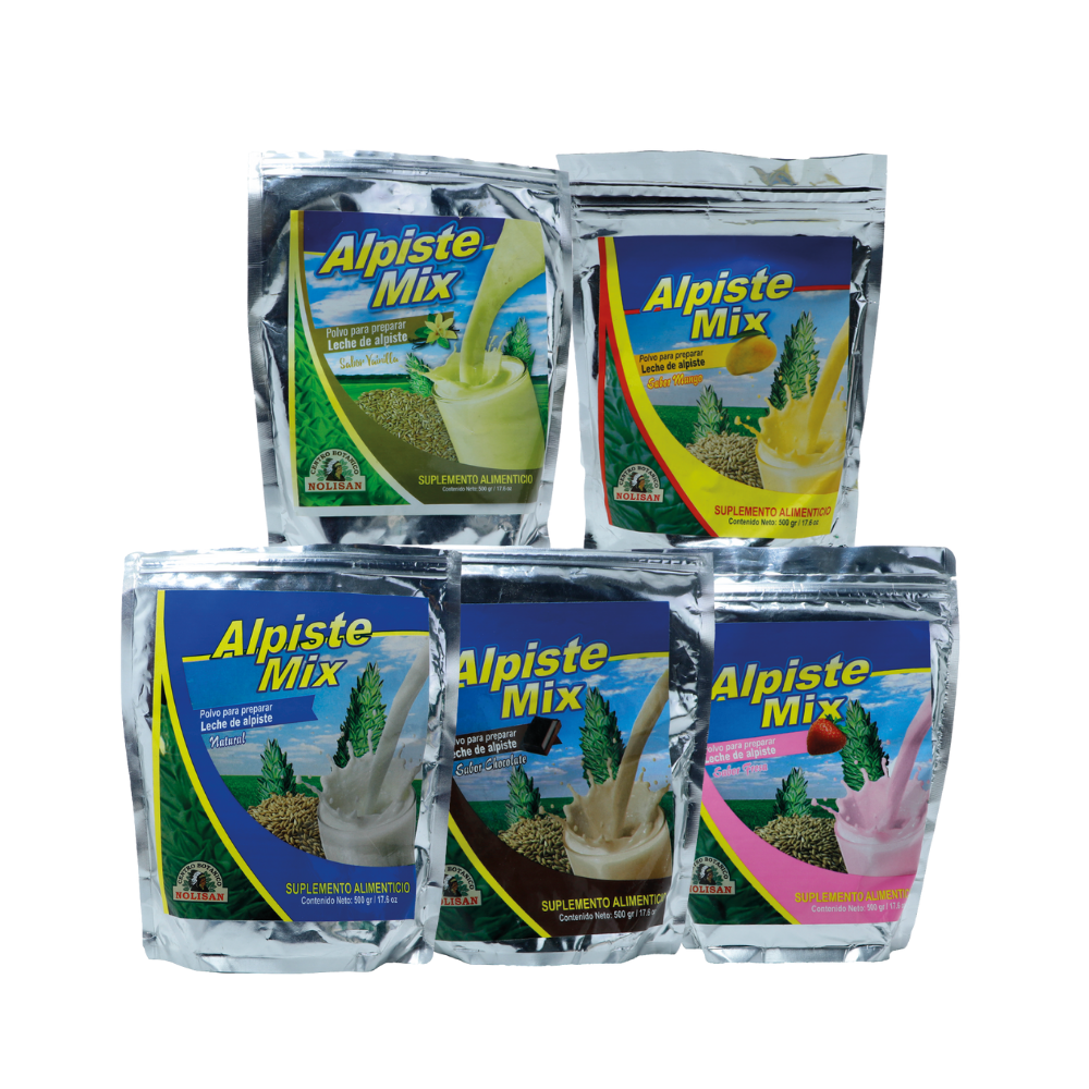 Alpiste Mix Distintos Sabores – Polvo para preparar bebida vegetal – 500 g – Alternativa nutritiva con soya, vitaminas y minerales