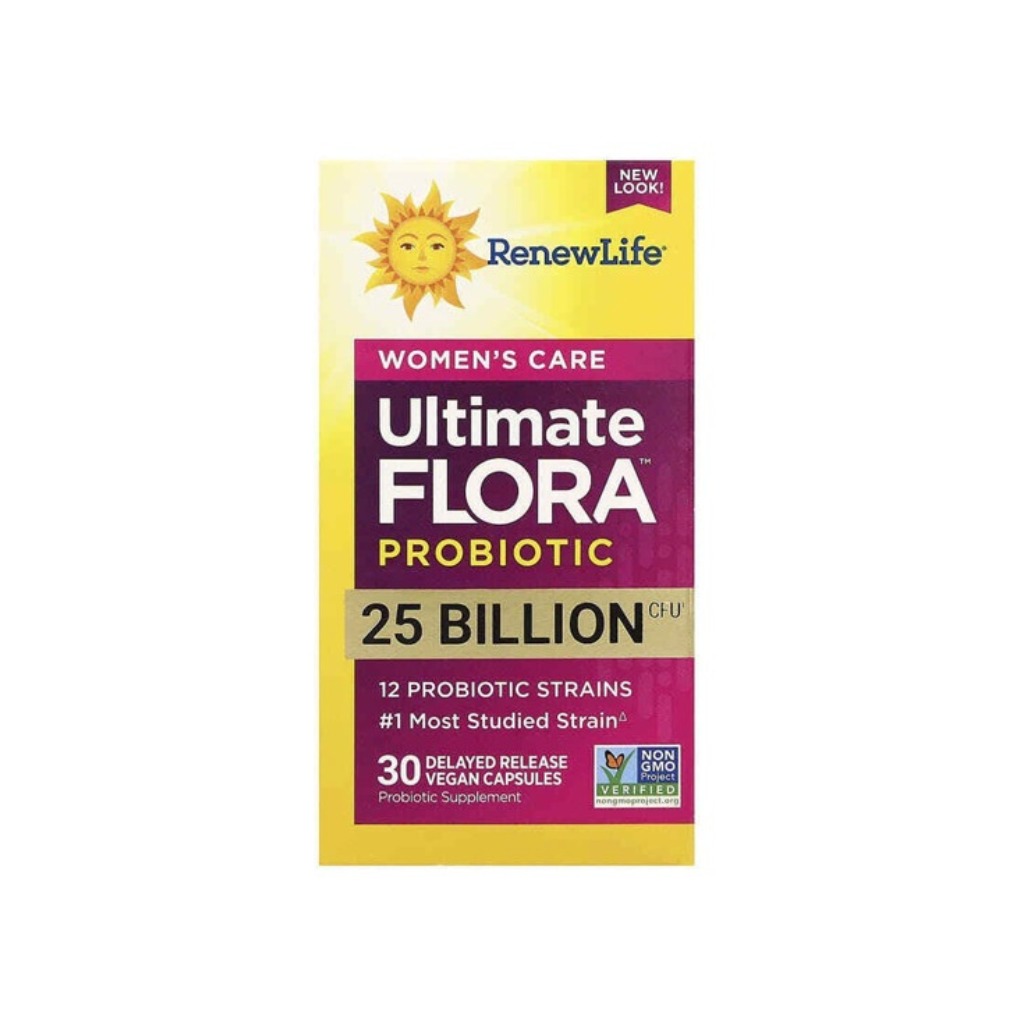 Ultimate Flora Para Mujer. 25 mil millones de probióticos CFU (unidades formadoras de colonias).